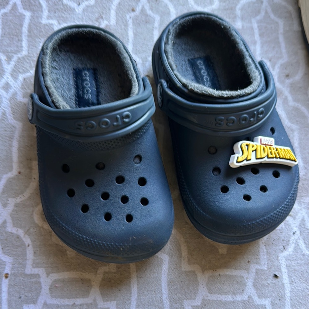 CROCS Blue Slippers with Perforated Design